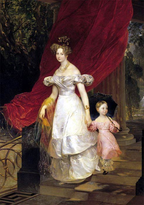 Карл Брюллов Портрет великой княгини Елены Павловны с дочерью Марией
