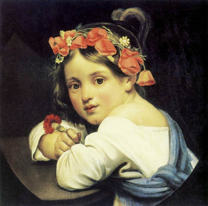 художник Кипренский, Девочка в маковом венке с гвоздикой в руке (Мариучча)