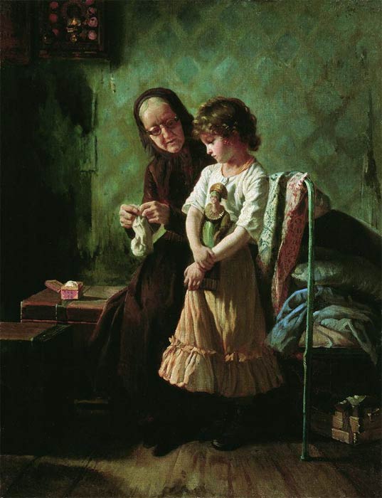 художник Корзухин, Бабушка с внучкой
