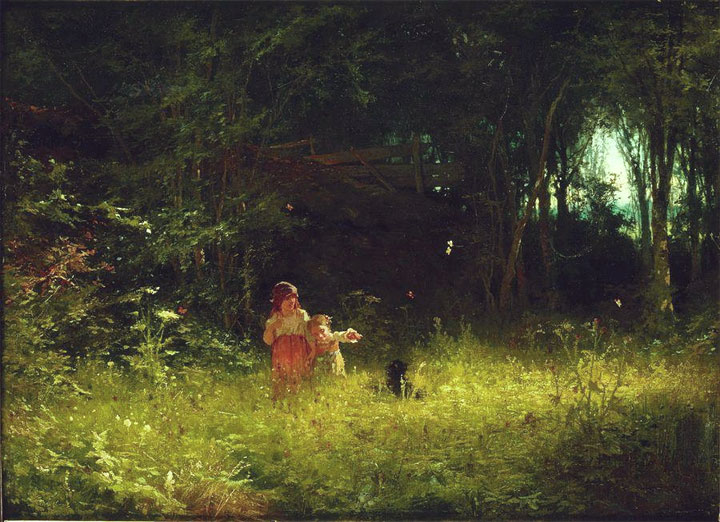 художник Крамской картина Дети в лесу