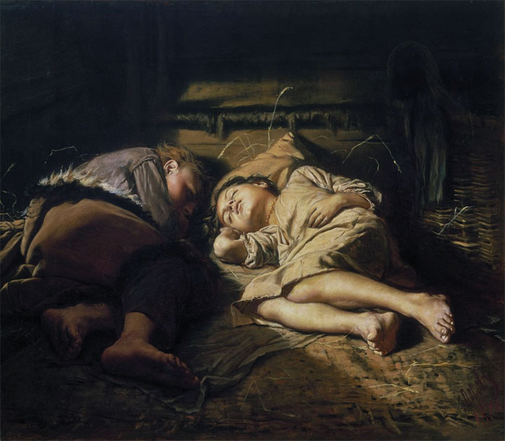 Василий Перов картина Спящие дети