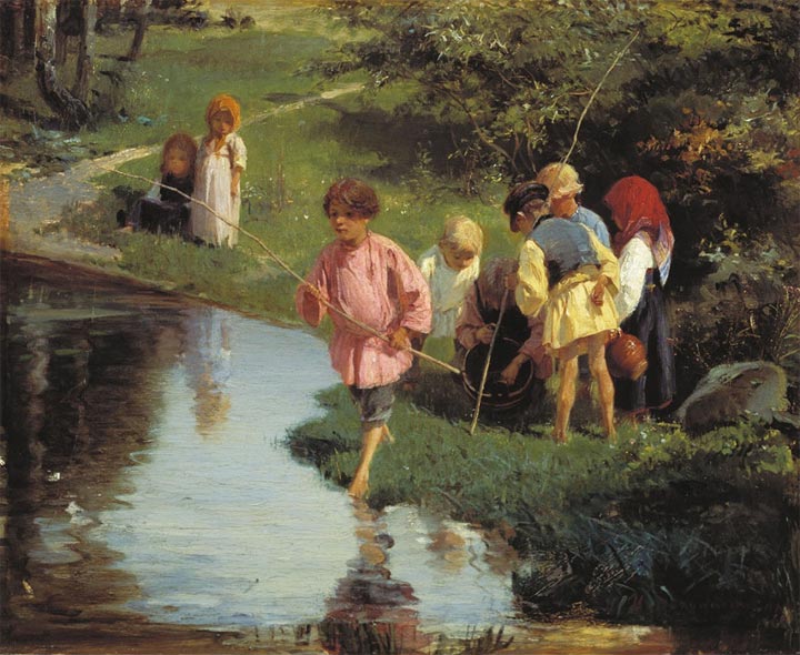Илларион Прянишников, Дети на рыбалке