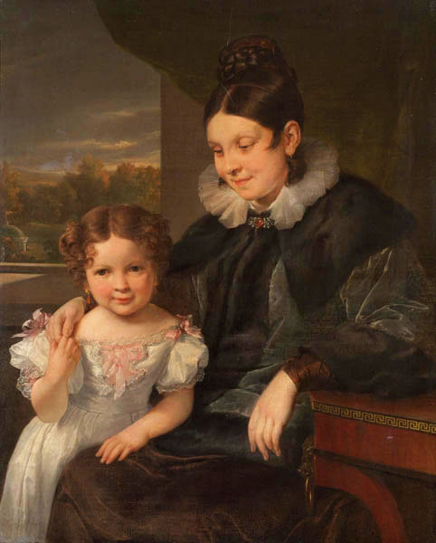художник Тропинин, Портрет В.И. Ершовой с дочерью