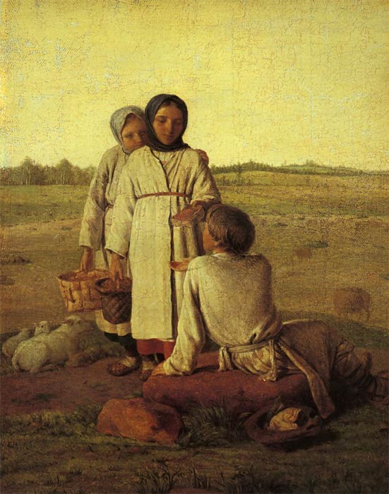 художник Венецианов картина Крестьянские дети в поле