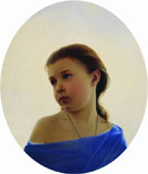 Девочка в голубом платье. Портрет Наталии Зарянко, дочери художника