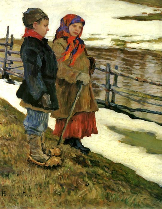 художник Богданов-Бельский картина Крестьянские дети