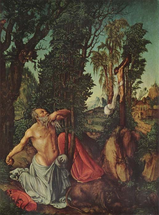 Лукас Кранах Старший,  Покаяние святого Иеронима