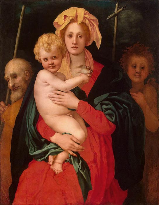 Понтормо, Мадонна с Младенцем, святым Иосифом и Иоанном Крестителем