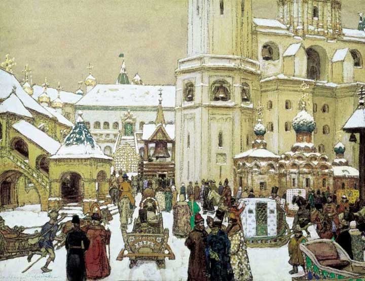 Аполлинарий Васнецов, Площадь Ивана Великого в Кремле. XVII век