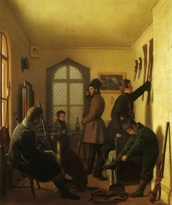 Крендовский Евграф, картина Сборы на охоту