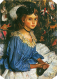 художница Серебрякова, Катя в голубом у елки