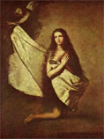 Хосе де Рибера, Святая Агнеcса в темнице и ангел, одевающий ее полотном